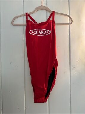 Red 'Guard' One-Piece Swim Suit - Women